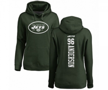 Football Women's New York Jets #96 Henry Anderson Green Backer Pullover Hoodie