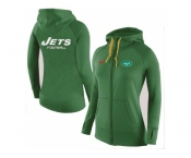 Women Nike New York Jets Full-Zip Performance Hoodie Green