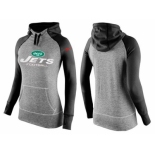 Women Nike New York Jets Performance Hoodie Grey & Black