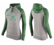 Women Nike New York Jets Performance Hoodie Grey & Green_1