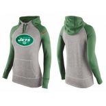 Women Nike New York Jets Performance Hoodie Grey & Green_2