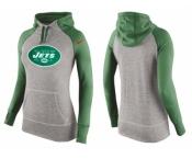 Women Nike New York Jets Performance Hoodie Grey & Green_2