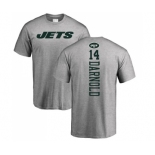 Football New York Jets #14 Sam Darnold Ash Backer T-Shirt