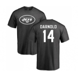 Football New York Jets #14 Sam Darnold Ash One Color T-Shirt