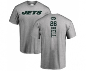 Football New York Jets #26 Le'Veon Bell Ash Backer T-Shirt