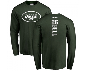 Football New York Jets #26 Le'Veon Bell Green Backer Long Sleeve T-Shirt