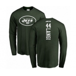 Football New York Jets #44 Harvey Langi Green Backer Long Sleeve T-Shirt