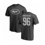 Football New York Jets #96 Henry Anderson Ash One Color T-Shirt