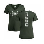 Football Women's New York Jets #14 Sam Darnold Green Backer T-Shirt