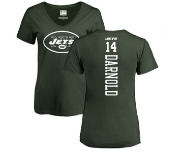 Football Women's New York Jets #14 Sam Darnold Green Backer T-Shirt