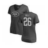 Football Women's New York Jets #26 Le'Veon Bell Ash One Color T-Shirt