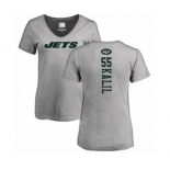 Football Women's New York Jets #55 Ryan Kalil Ash Backer T-Shirt