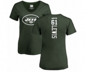 Football Women's New York Jets #61 Alex Lewis Green Backer T-Shirt