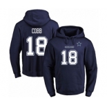 Football Men's Dallas Cowboys #18 Randall Cobb Navy Blue Name & Number Pullover Hoodie