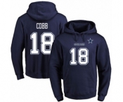 Football Men's Dallas Cowboys #18 Randall Cobb Navy Blue Name & Number Pullover Hoodie