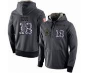 Football Men's Dallas Cowboys #18 Randall Cobb Stitched Black Anthracite Salute to Service Player Performance Hoodie