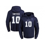 Men Dallas Cowboys #10 Ryan Switzer Navy Blue Name & Number Pullover Hoodie