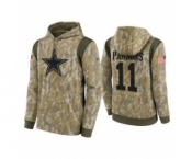 Men's Dallas Cowboys #11 Micah Parsons Camo 2021 Salute To Service Therma Performance Pullover Hoodie