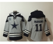 Men's Dallas Cowboys #11 Micah Parsons Gray Ageless Must-Have Lace-Up Pullover Hoodie