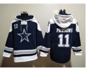 Men's Dallas Cowboys #11 Micah Parsons Navy Blue Ageless Must Have Lace Up Pullover Hoodie