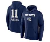 Men's Dallas Cowboys #11 Micah Parsons Navy Team Wordmark Player Name & Number Pullover Hoodie