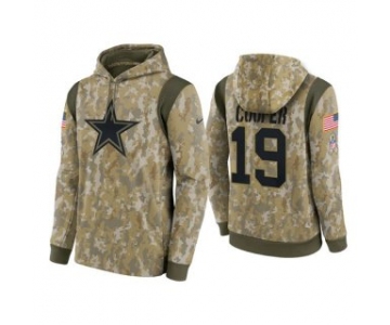 Men's Dallas Cowboys #19 Amari Cooper Camo 2021 Salute To Service Therma Performance Pullover Hoodie