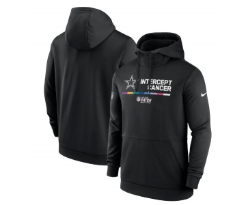 Men's Dallas Cowboys 2022 Black Crucial Catch Therma Performance Pullover Hoodie