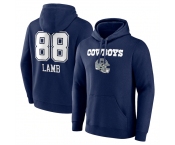 Men's Dallas Cowboys #88 CeeDee Lamb Navy Team Wordmark Player Name & Number Pullover Hoodie