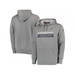 Men's Dallas Cowboys Nike Gray Sideline Circuit Pullover Performance Hoodie