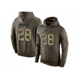 NFL Men's Nike Dallas Cowboys #28 Darren Woodson Stitched Green Olive Salute To Service KO Performance Hoodie