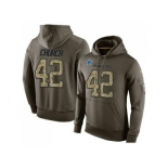 NFL Men's Nike Dallas Cowboys #42 Barry Church Stitched Green Olive Salute To Service KO Performance Hoodie