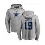 NFL Nike Dallas Cowboys #19 Amari Cooper Ash Name & Number Logo Pullover Hoodie