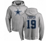 NFL Nike Dallas Cowboys #19 Amari Cooper Ash Name & Number Logo Pullover Hoodie