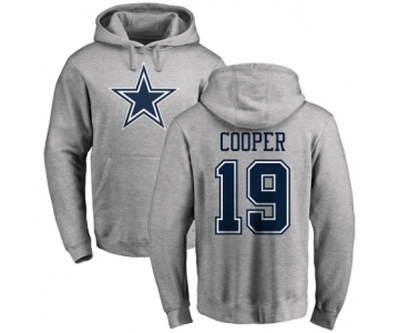 NFL Nike Dallas Cowboys #19 Amari Cooper Ash Name & Number Logo Pullover Hoodie