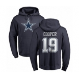 NFL Nike Dallas Cowboys #19 Amari Cooper Navy Blue Name & Number Logo Pullover Hoodie