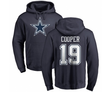 NFL Nike Dallas Cowboys #19 Amari Cooper Navy Blue Name & Number Logo Pullover Hoodie