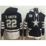 Nike Dallas Cowboys #22 Emmitt Smith Navy Blue White Name & Number Pullover NFL Hoodie