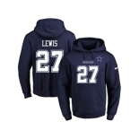 Nike Dallas Cowboys #27 Jourdan Lewis Navy Blue Name & Number Pullover NFL Hoodie