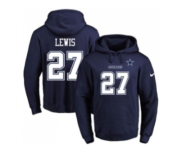 Nike Dallas Cowboys #27 Jourdan Lewis Navy Blue Name & Number Pullover NFL Hoodie