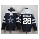 Nike Dallas Cowboys #28 Darren Woodson Navy Blue Player Pullover NFL Hoodie