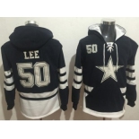 Nike Dallas Cowboys #50 Sean Lee Navy Blue White Name & Number Pullover NFL Hoodie