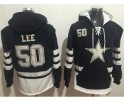 Nike Dallas Cowboys #50 Sean Lee Navy Blue White Name & Number Pullover NFL Hoodie