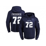 Nike Dallas Cowboys #72 Travis Frederick Navy Blue Name & Number Pullover NFL Hoodie