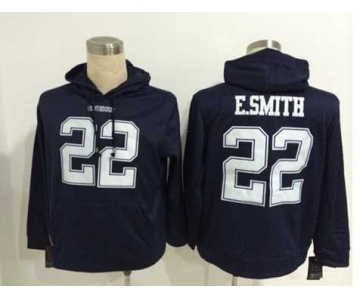 nike nfl jerseys dallas cowboys #22 e.smith blue[pullover hooded sweatshirt][e.smith]