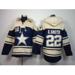 nike nfl jerseys dallas cowboys #22 e.smith cream-blue[pullover hooded sweatshirt]