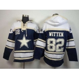 nike nfl jerseys dallas cowboys #82 jason witten blue-white[pullover hooded sweatshirt]