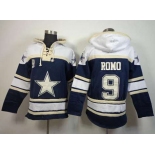 nike nfl jerseys dallas cowboys #9 romo blue-white[pullover hooded sweatshirt]