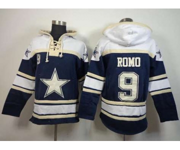 nike nfl jerseys dallas cowboys #9 romo blue-white[pullover hooded sweatshirt]