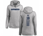 Football Women's Dallas Cowboys #18 Randall Cobb Ash Backer Pullover Hoodie