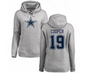 NFL Women's Nike Dallas Cowboys #19 Amari Cooper Ash Name & Number Logo Pullover Hoodie